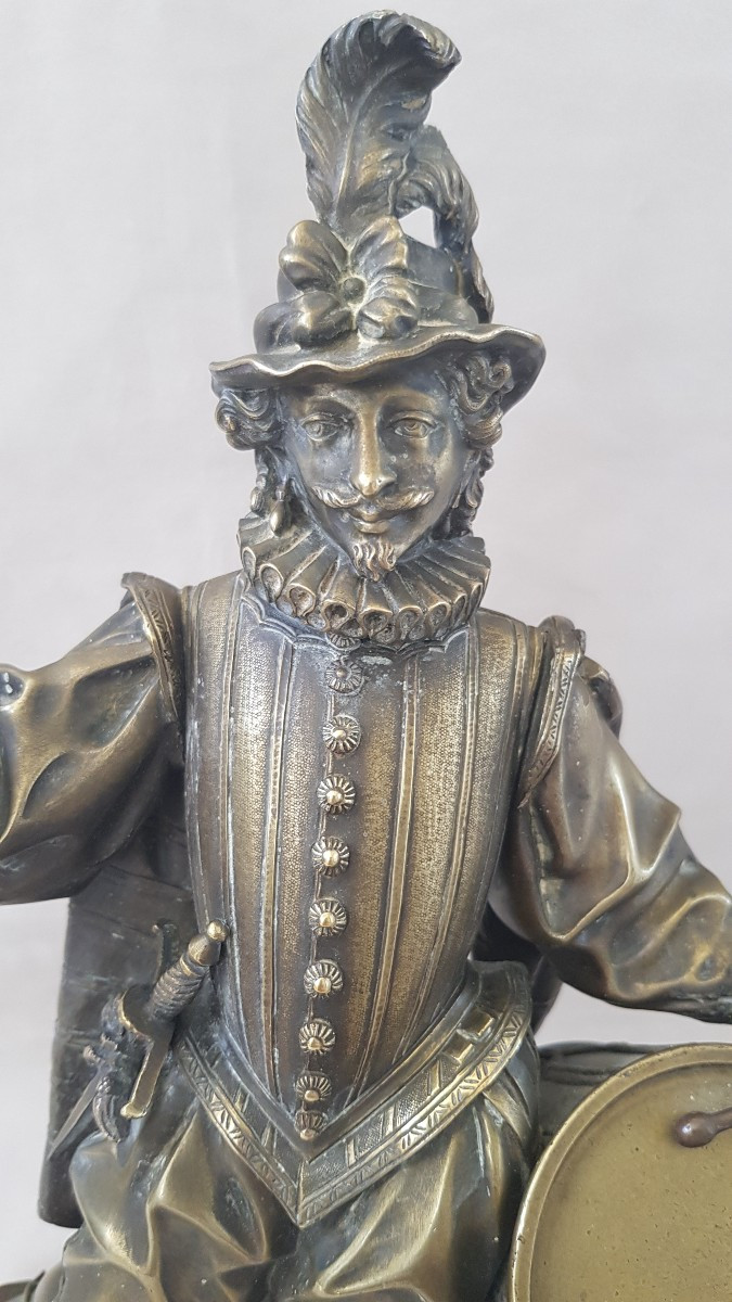 Bronze " Joueur De Tambour" XIXème-photo-4