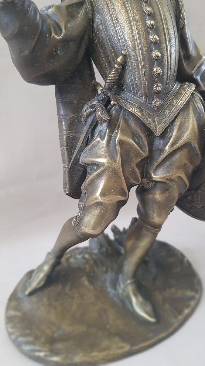 Bronze " Joueur De Tambour" XIXème-photo-3