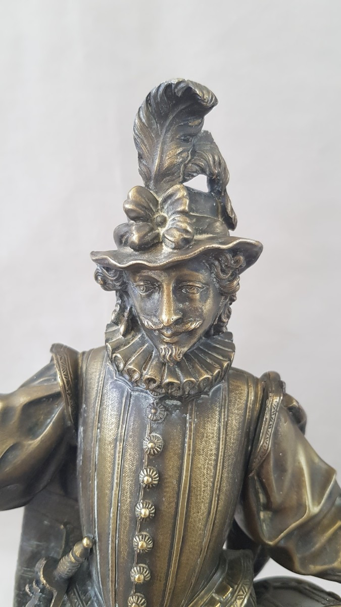 Bronze " Joueur De Tambour" XIXème-photo-5