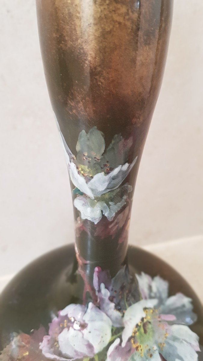 Art Nouveau Vase By Clément Massier-photo-3