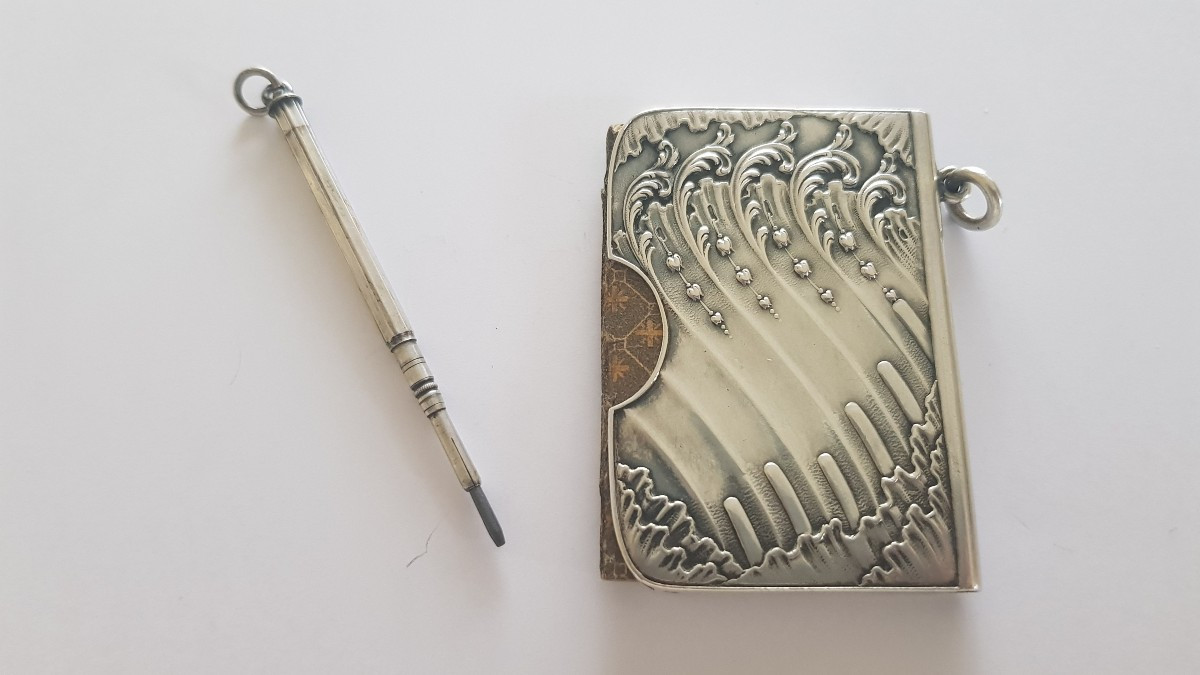 Art Nouveau Silver Miniature Notebook-photo-2