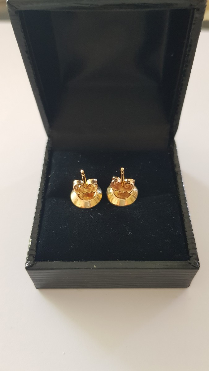 Boutons d'Oreilles Or- Perle-photo-3