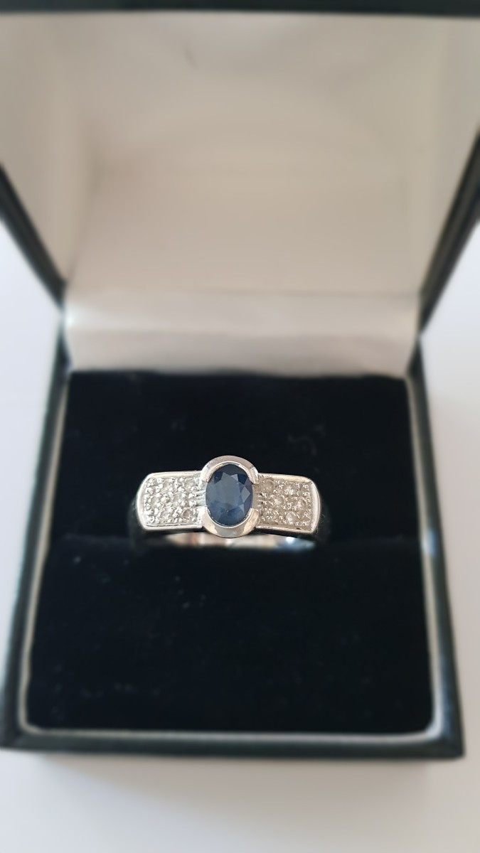 Gold-sapphire-diamond Ring-photo-2