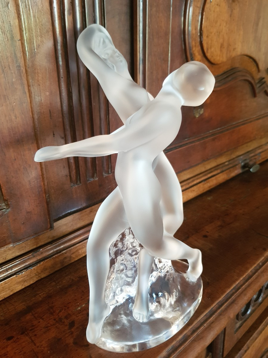 Lalique Sculpture Dancers-photo-3