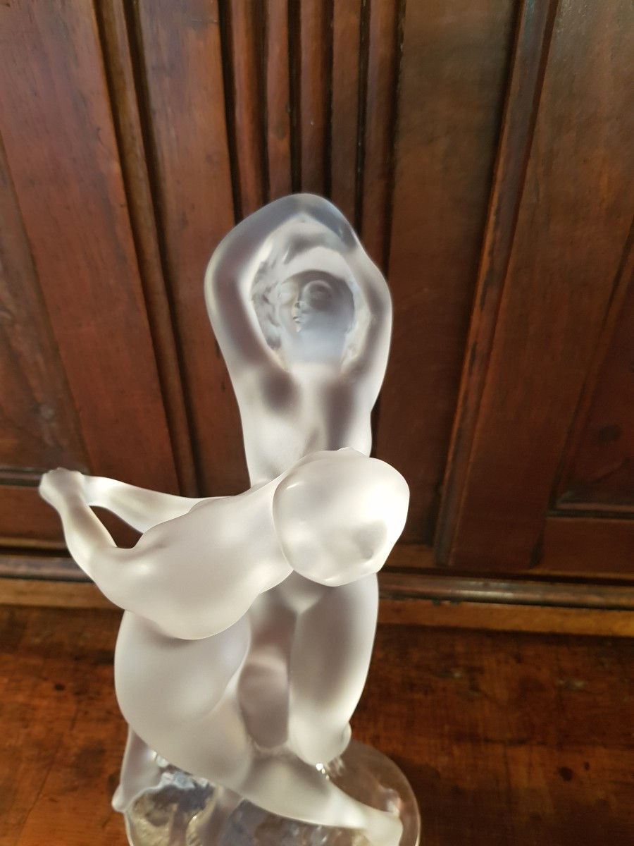 Lalique Sculpture Dancers-photo-4