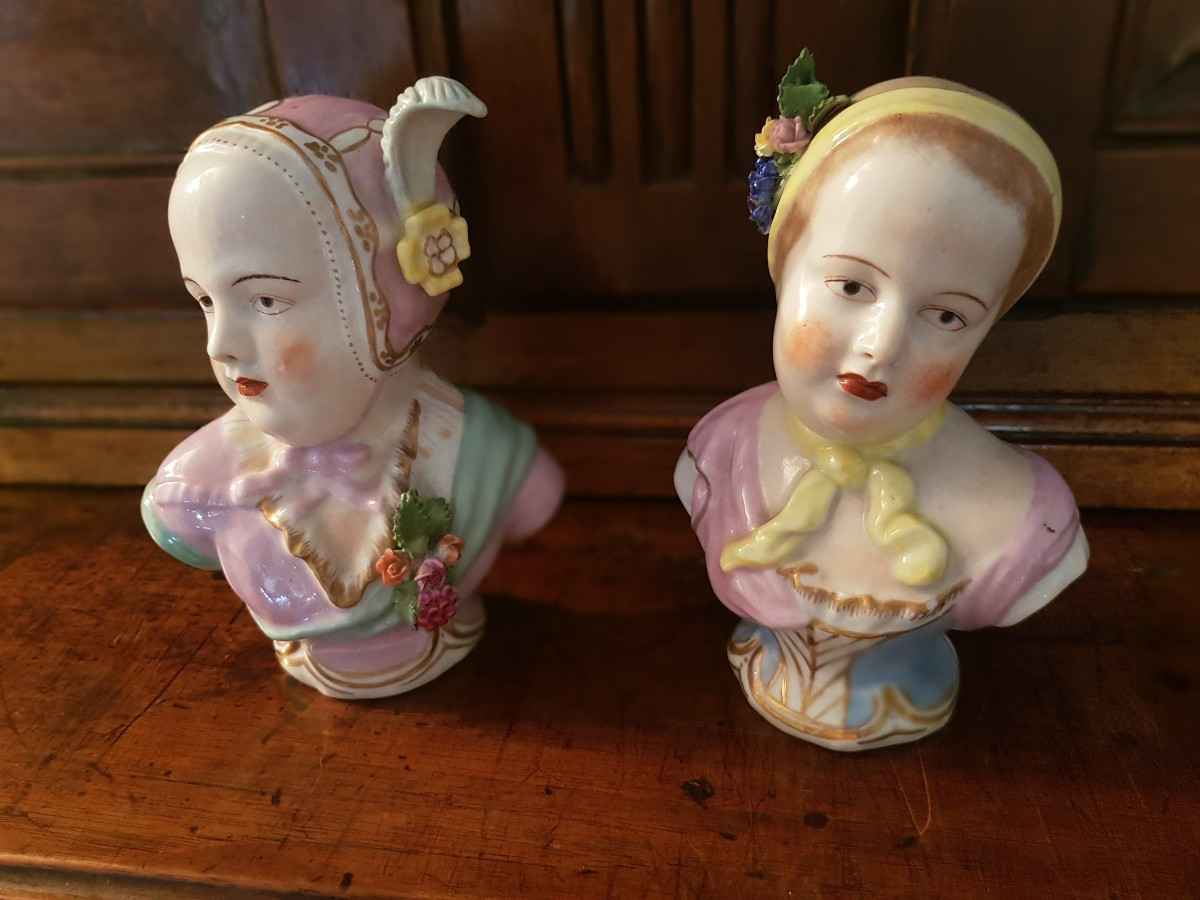 Paire de bustes porcelaine par SAMSON-photo-2