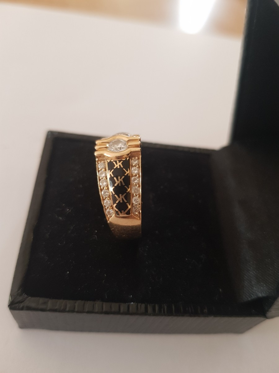 Bague  or-émail- diamants-photo-3