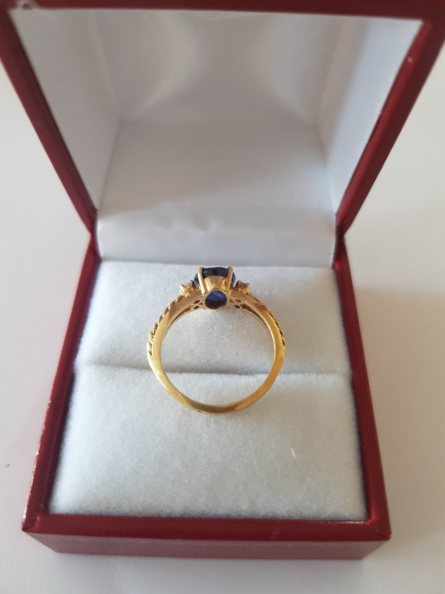 Gold, Sapphire, And Diamond Ring-photo-2
