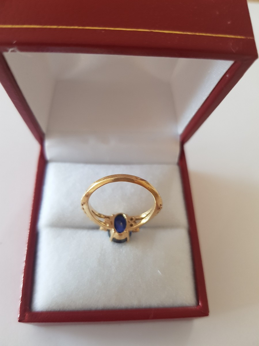 Gold, Sapphire, And Diamond Ring-photo-3