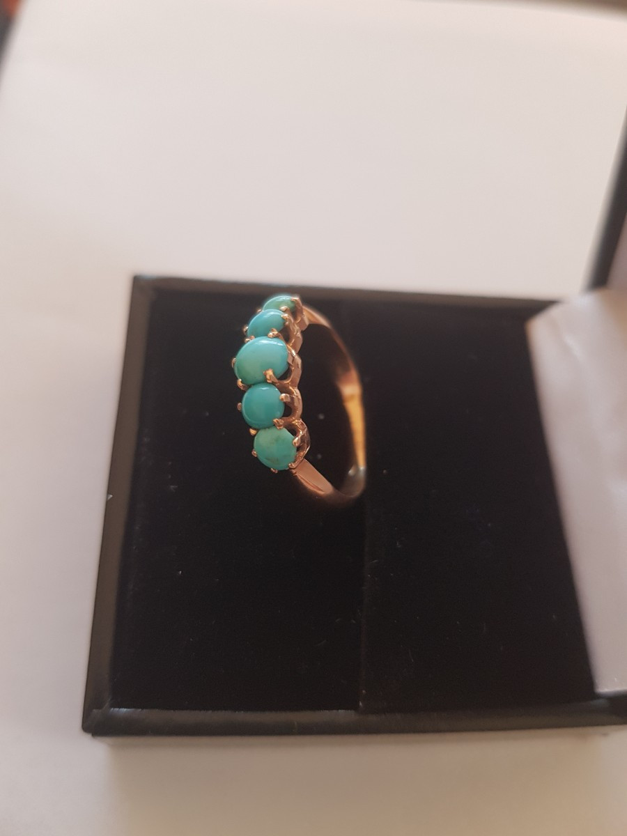 Gold And Turquoise Ring-photo-3