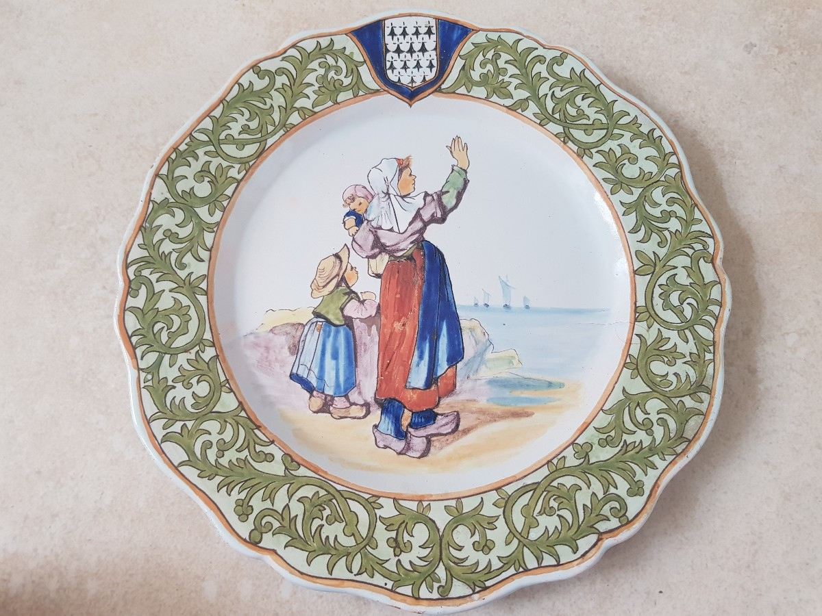 Porquier-beau Quimper Plate
