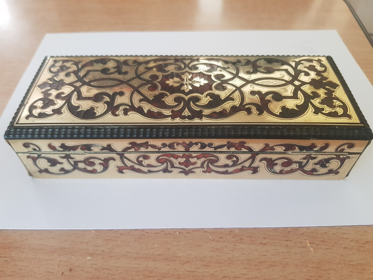 Coffret marqueterie  Boulle-photo-1