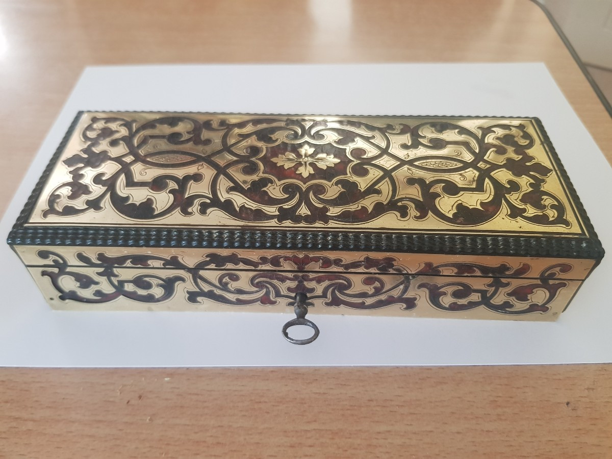 Coffret marqueterie  Boulle-photo-2