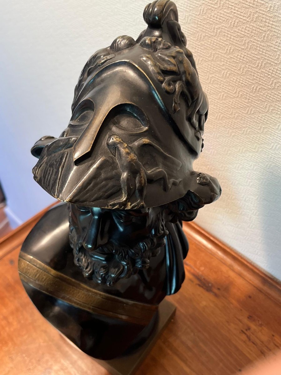 Bronze XIXème " Roi Mélénas"-photo-4