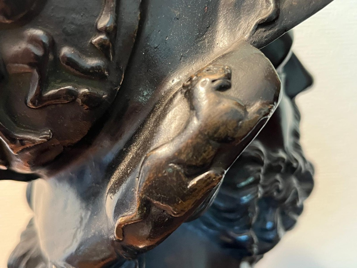 Bronze XIXème " Roi Mélénas"-photo-1