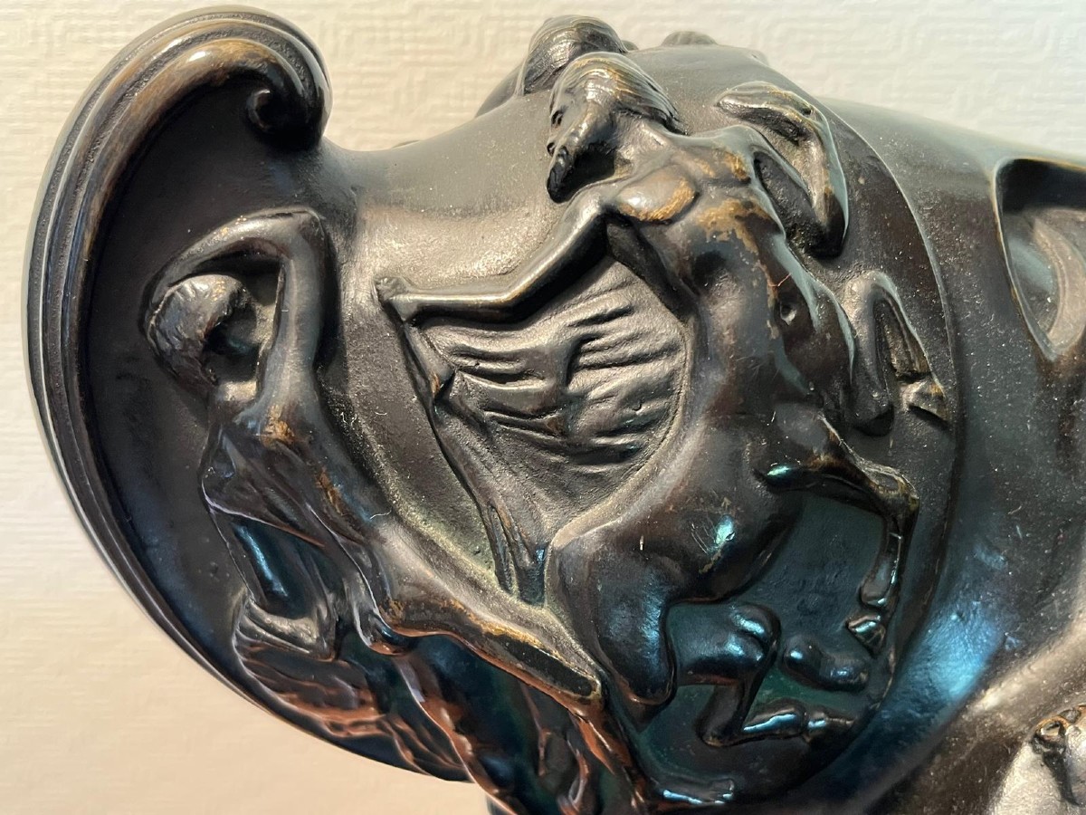 Bronze XIXème " Roi Mélénas"-photo-2