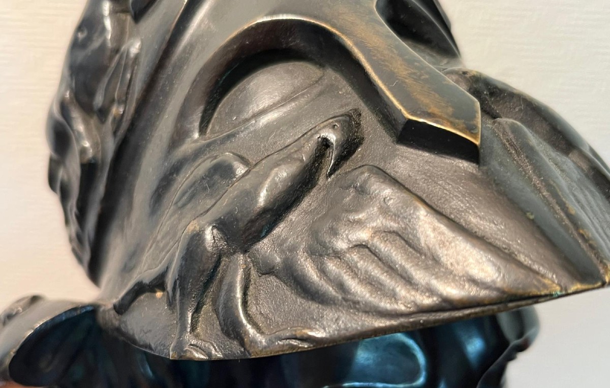 Bronze XIXème " Roi Mélénas"-photo-3