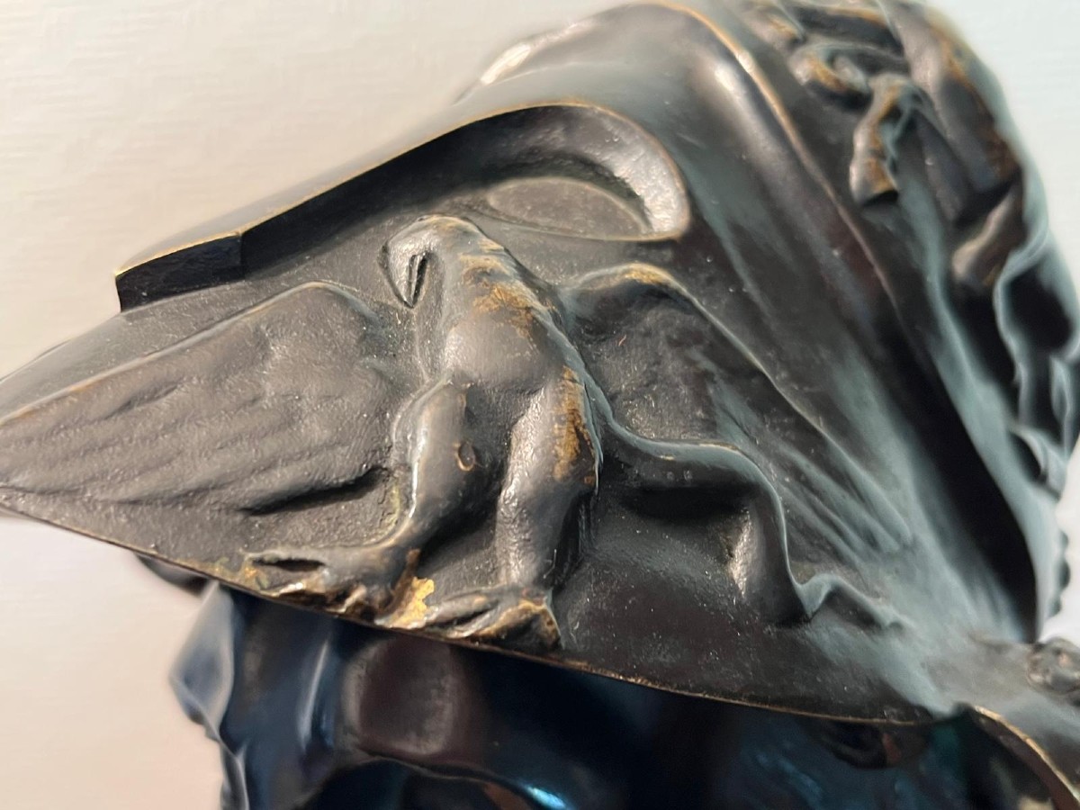 Bronze XIXème " Roi Mélénas"-photo-4