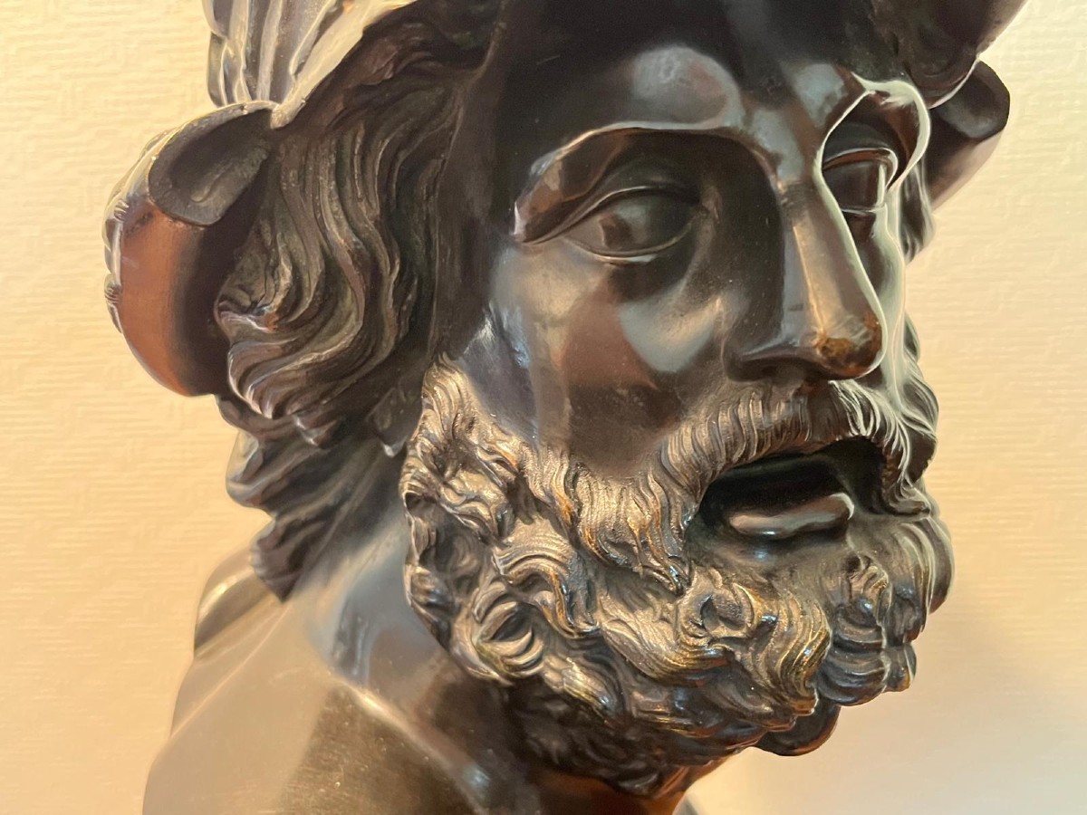 Bronze XIXème " Roi Mélénas"-photo-6