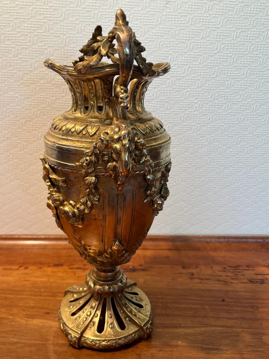 Xlxth Century Bronze Vase-photo-2