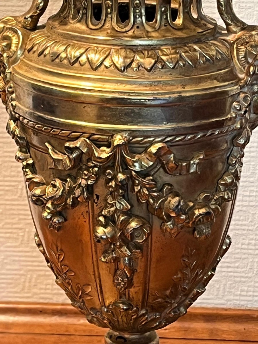 Xlxth Century Bronze Vase-photo-1
