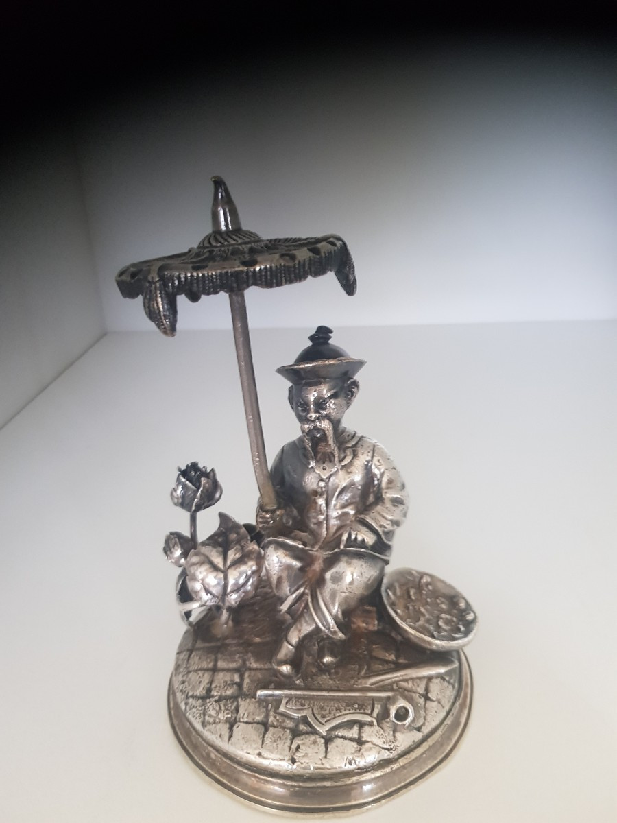 Porte-piques bronze argenté