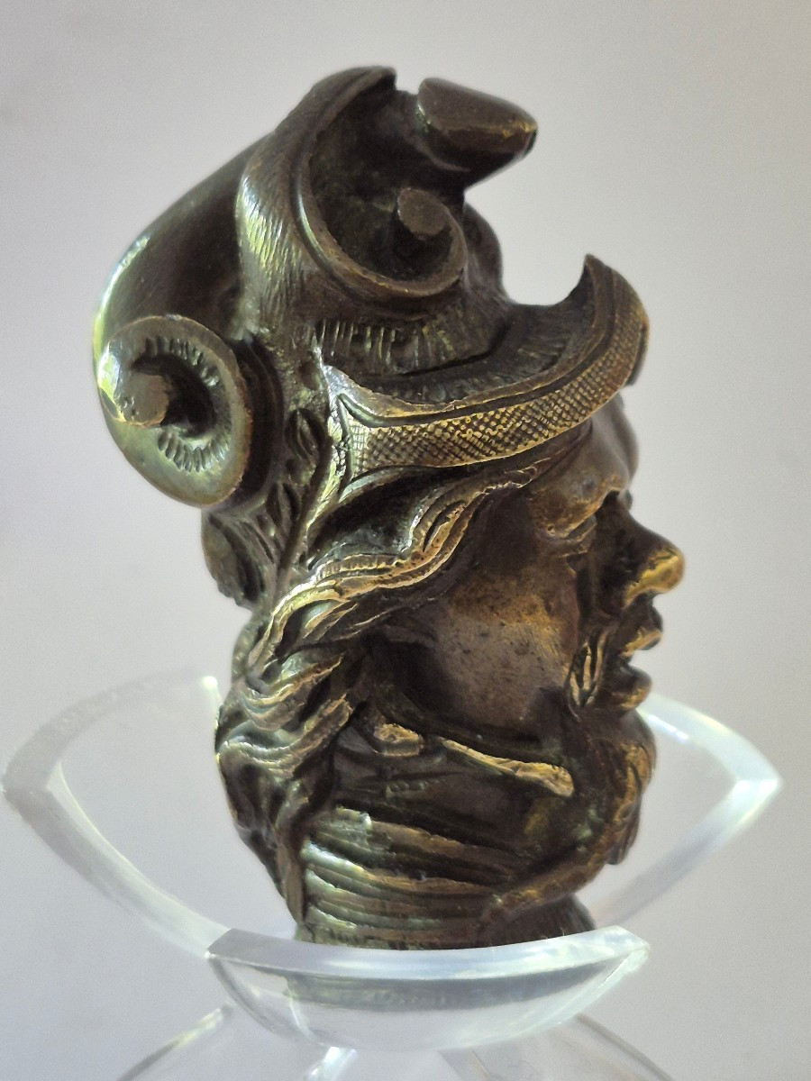 Pommeau de canne bronze XIXème-photo-2