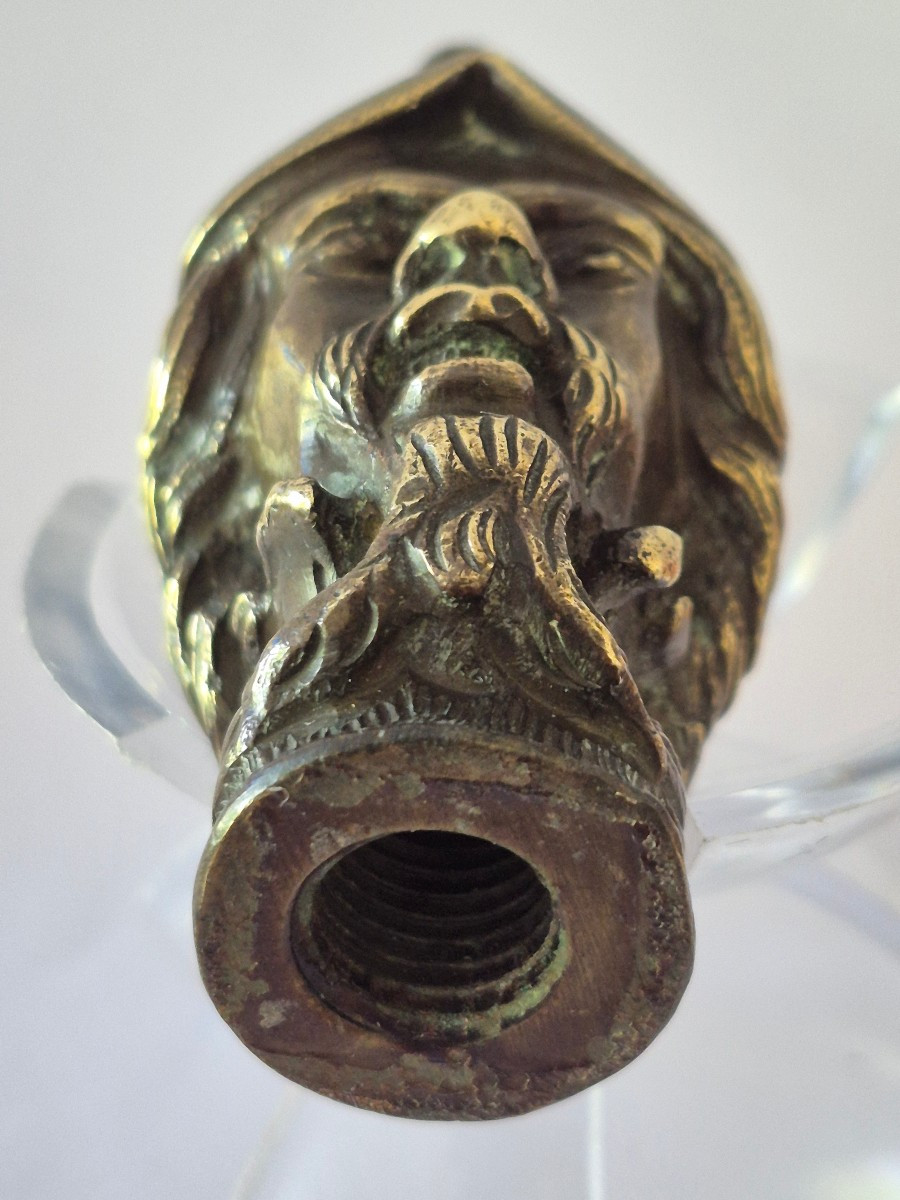 Pommeau de canne bronze XIXème-photo-1