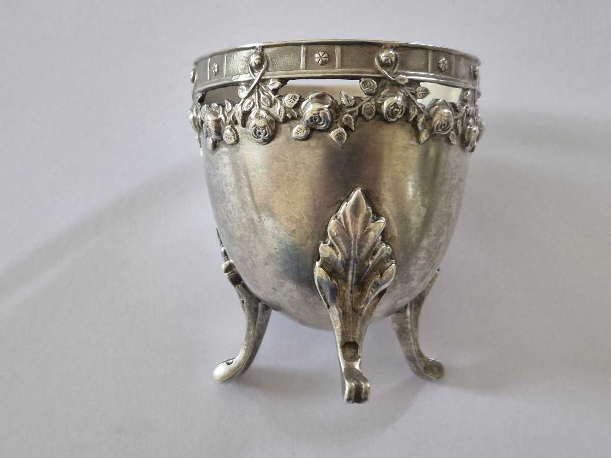 Coquetier et cuillère argent -photo-2
