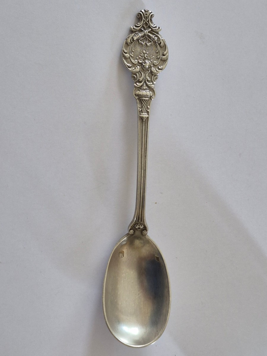 Coquetier et cuillère argent -photo-3