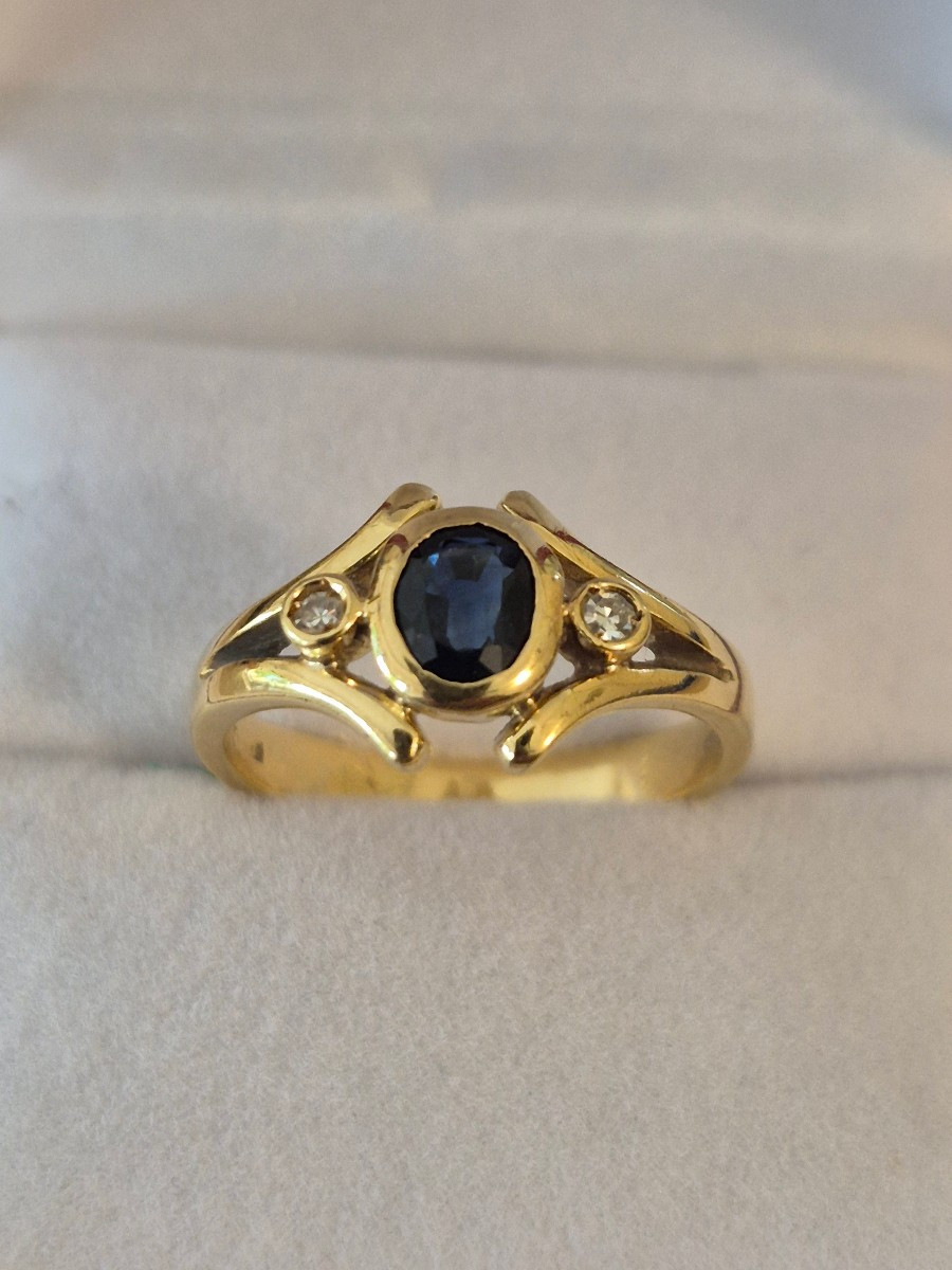 Bague or-saphir-diamants