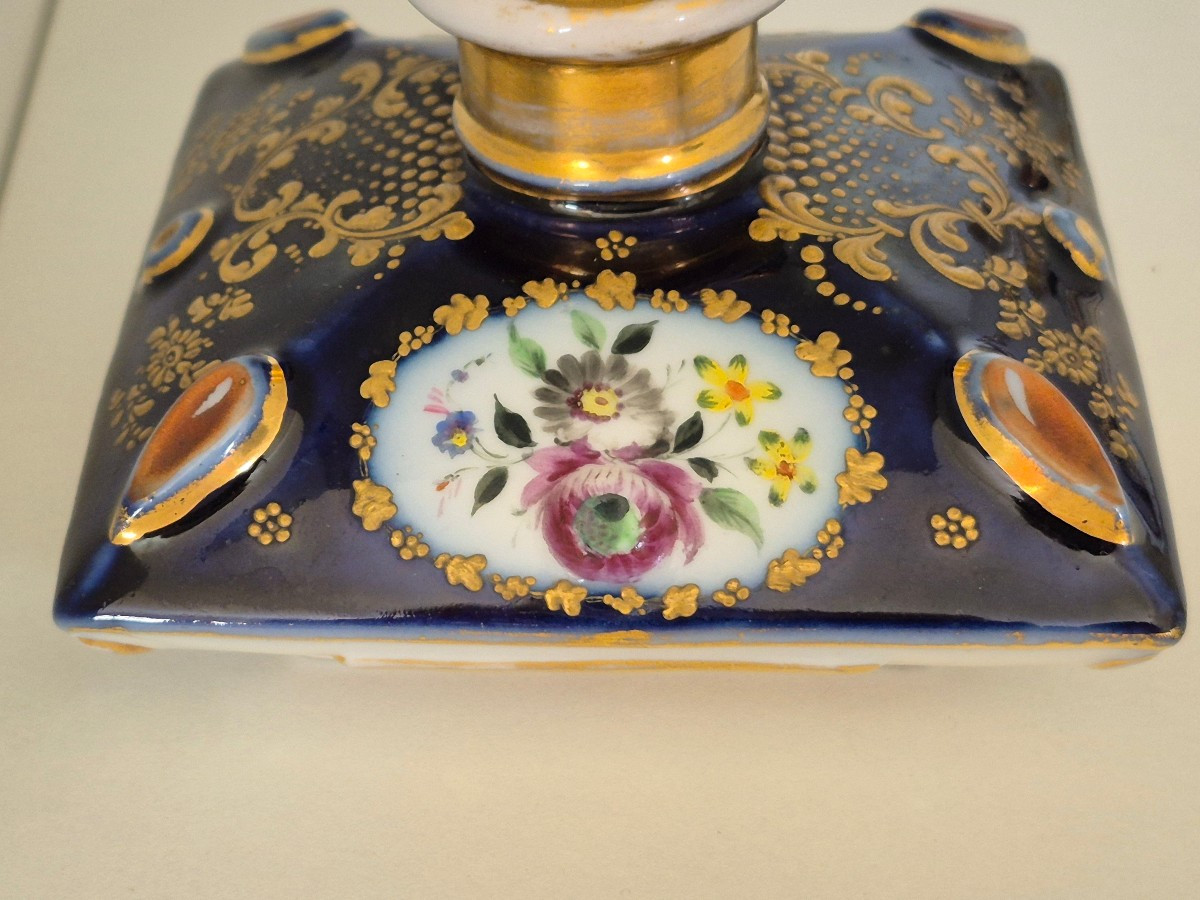 Pair Of Porcelain Bottles From Paris 19th Century-photo-3