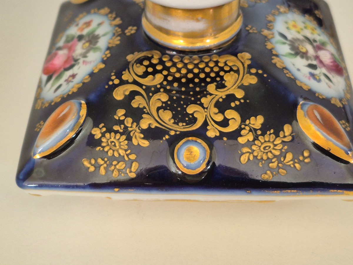 Pair Of Porcelain Bottles From Paris 19th Century-photo-4