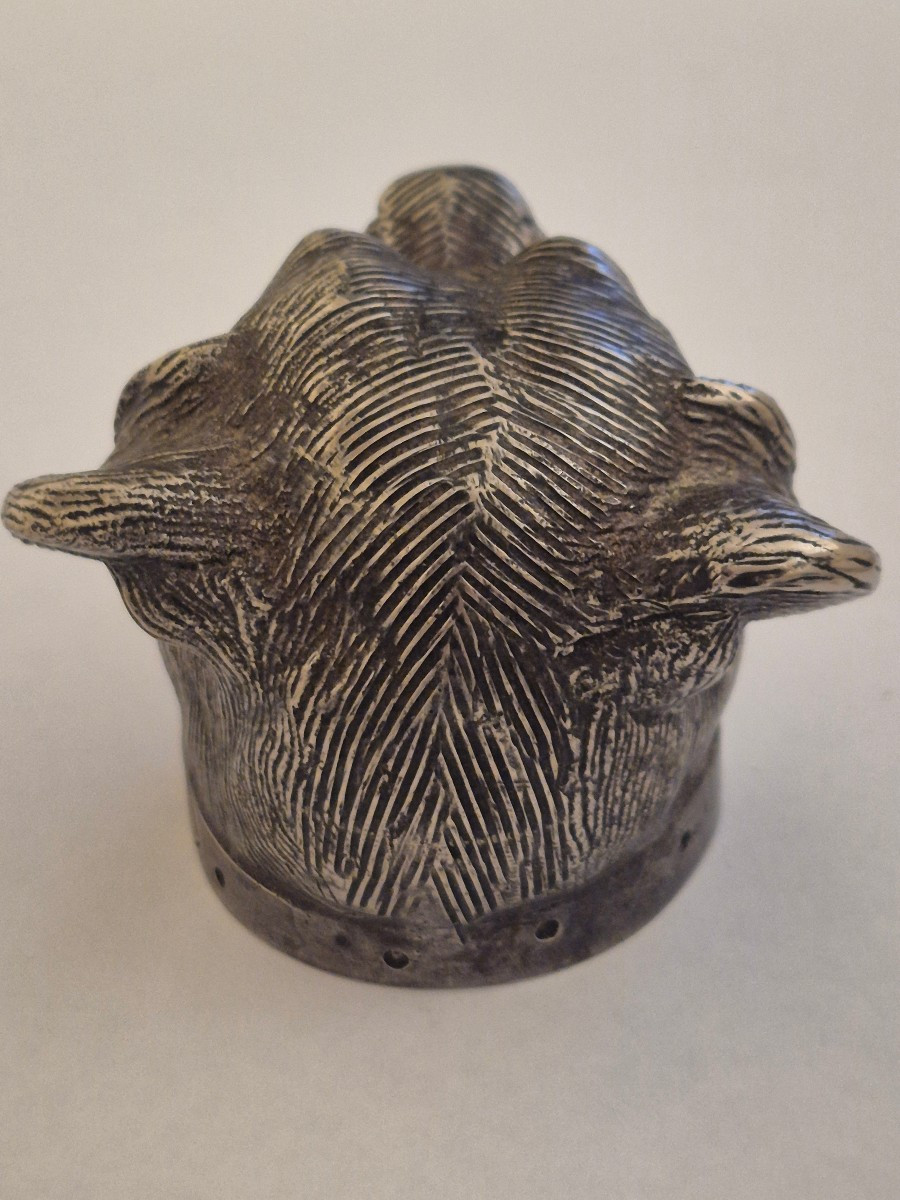 Tête de chien bronze-photo-2
