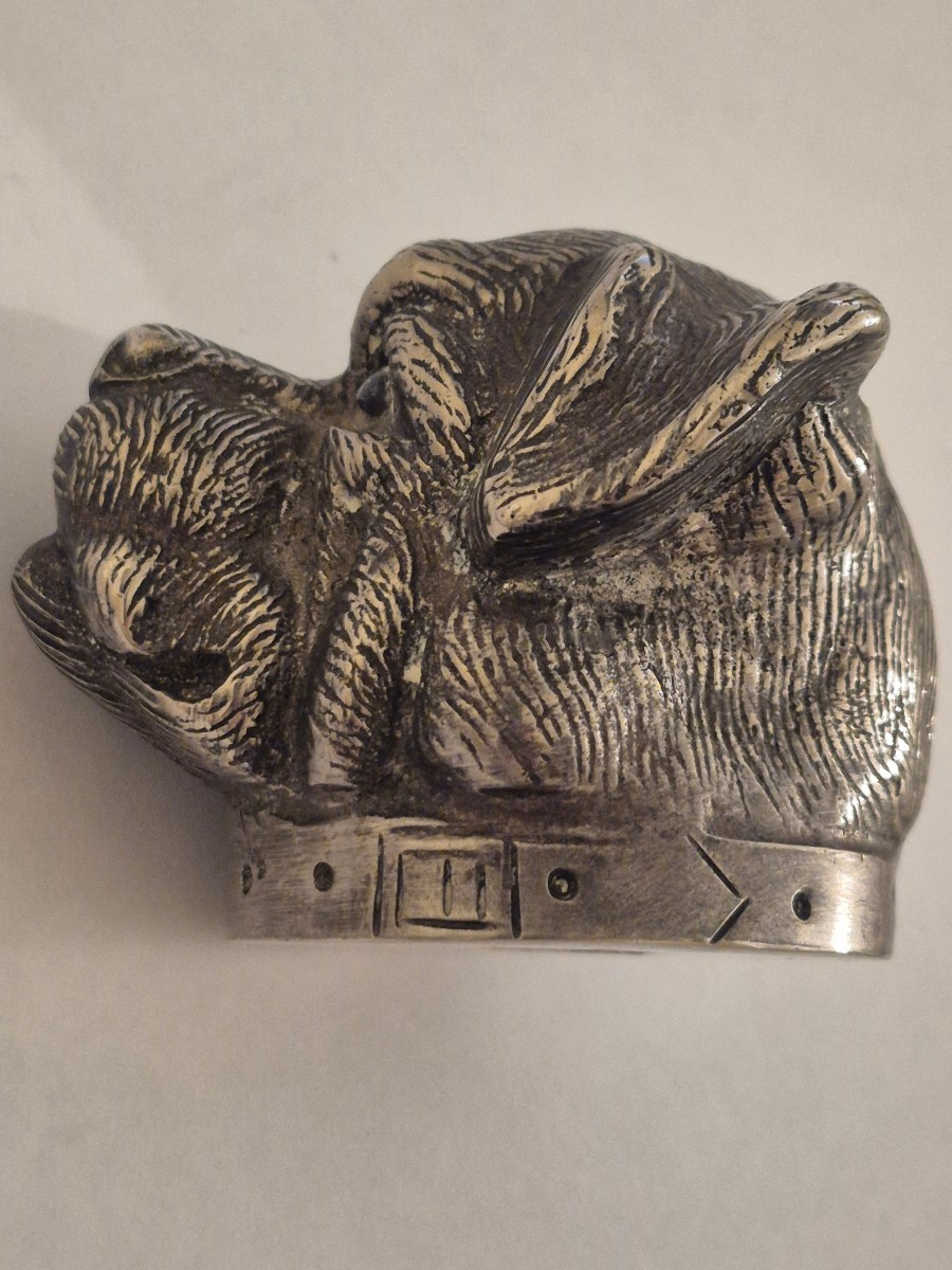 Tête de chien bronze-photo-3