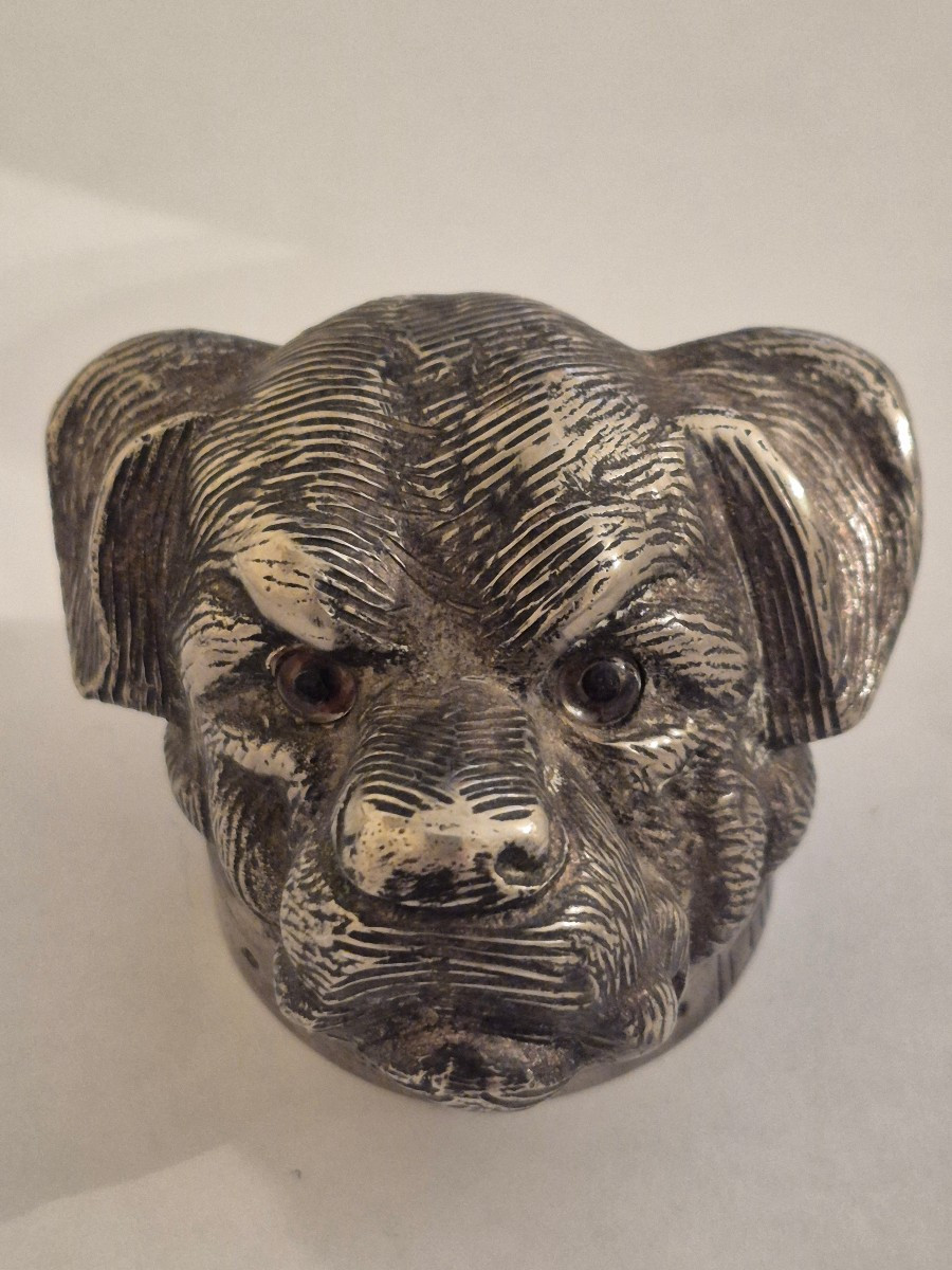 Tête de chien bronze