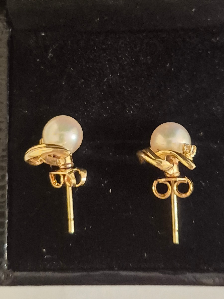 Gold-diamond Earrings-photo-3