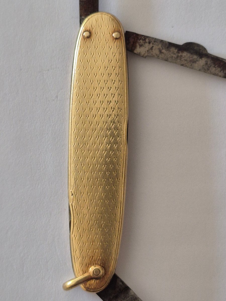 18k Gold Pocket Knife, 19th Century-photo-3