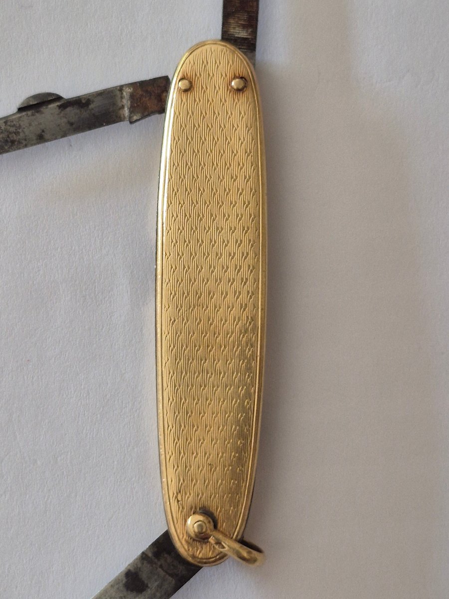 18k Gold Pocket Knife, 19th Century-photo-4