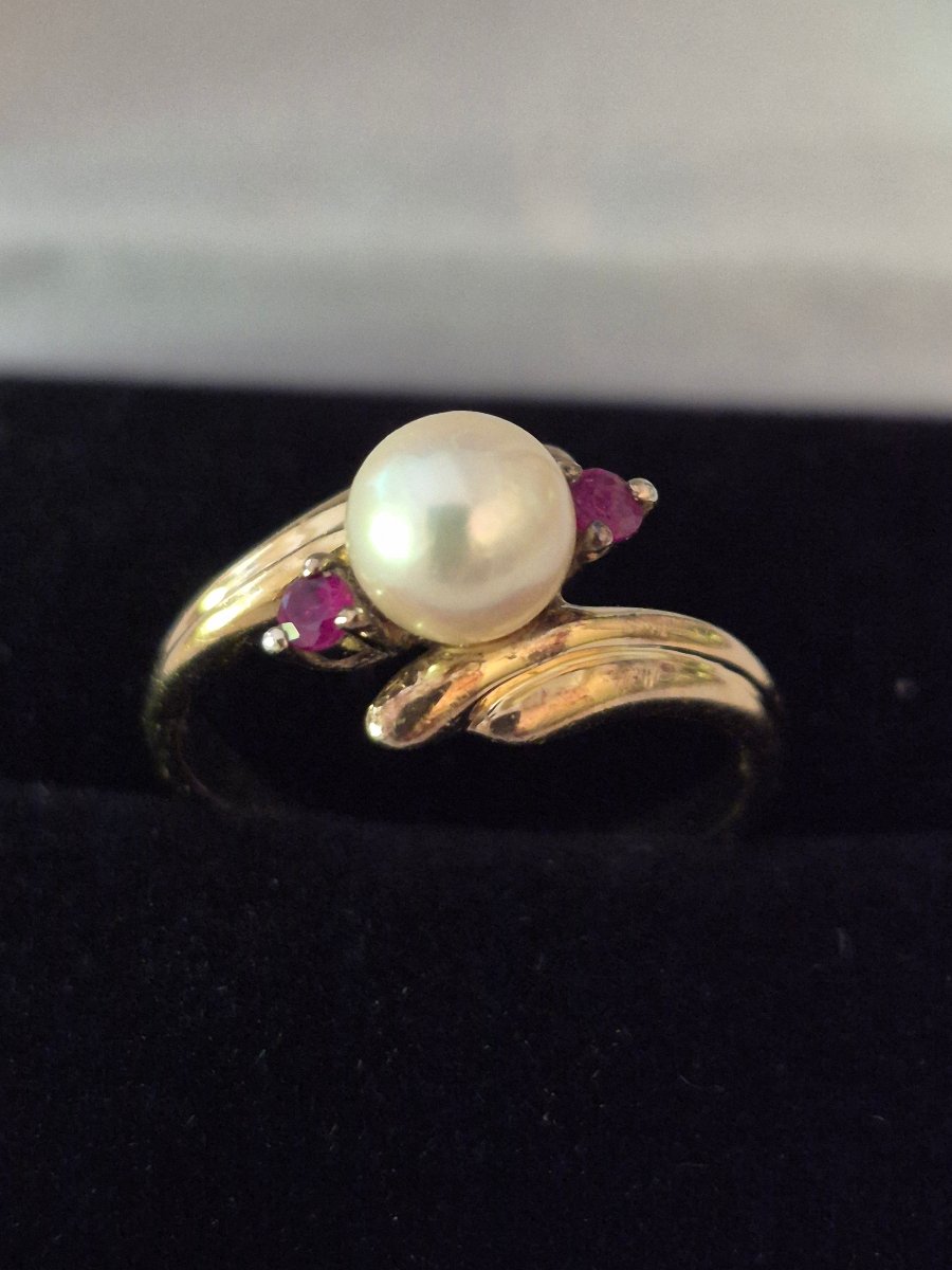 Bague or- perle- rubis-photo-2