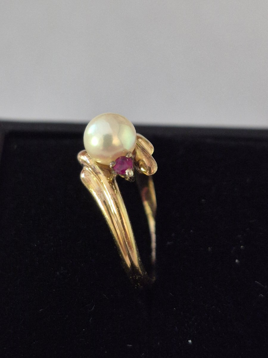 Bague or- perle- rubis-photo-3