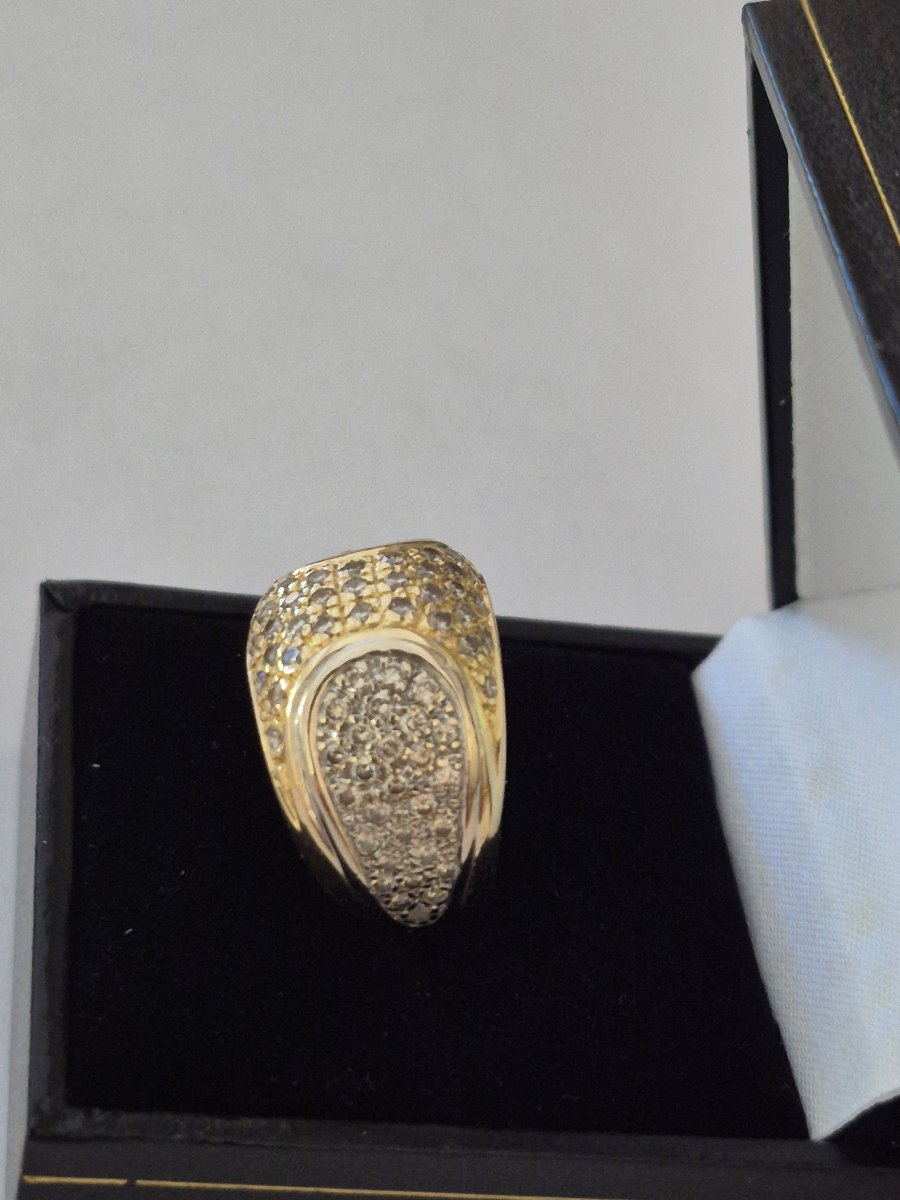 Two-tone Gold And Diamond Ring-photo-3