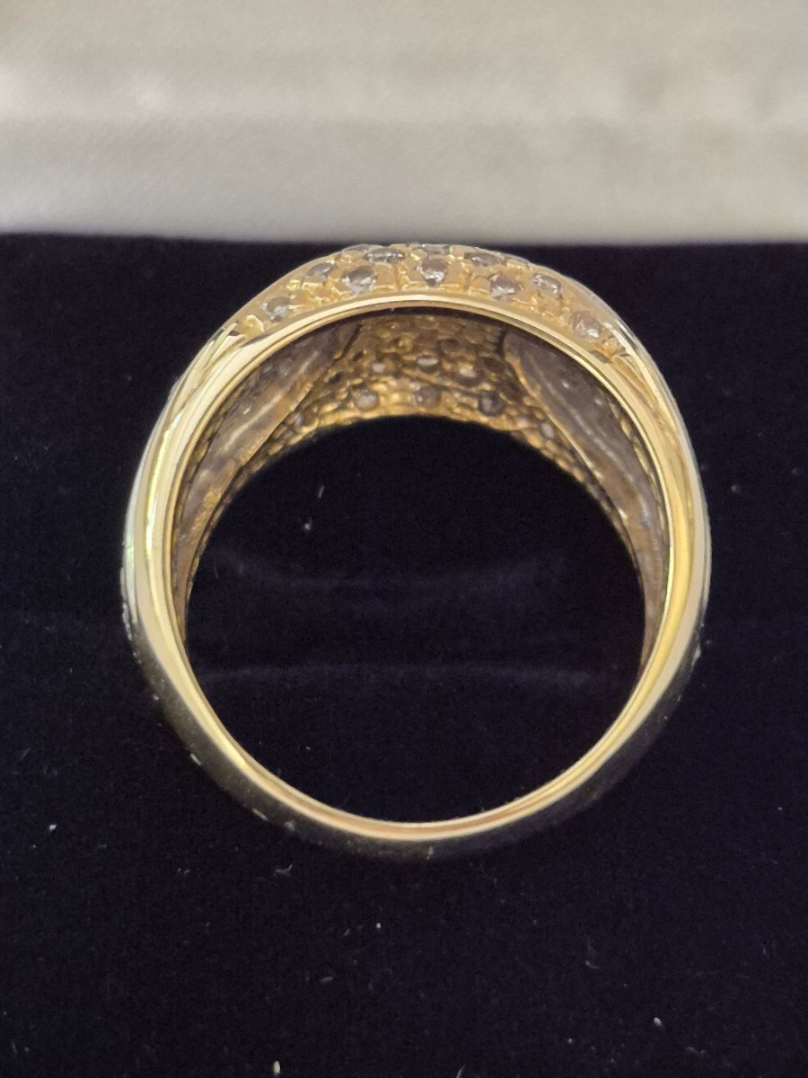 Two-tone Gold And Diamond Ring-photo-4