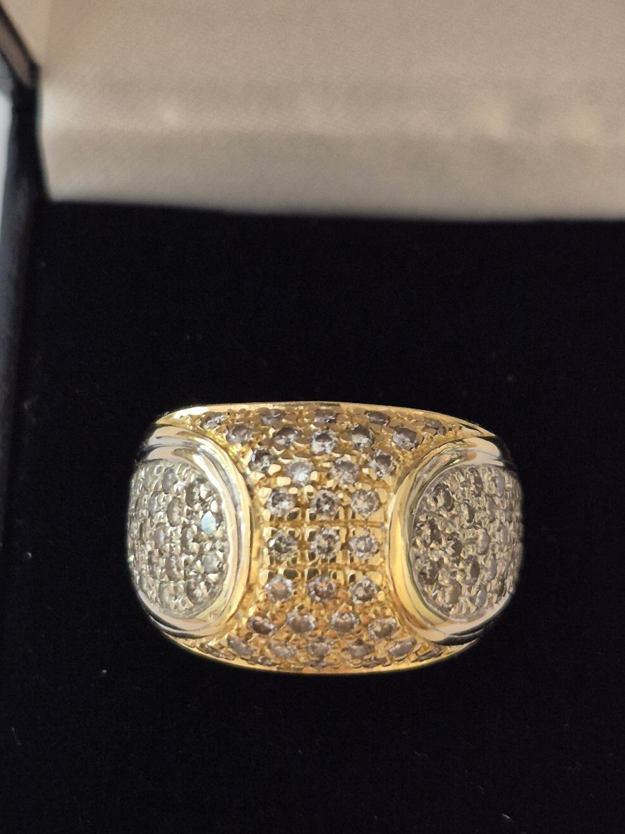 Two-tone Gold And Diamond Ring-photo-2