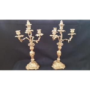 Pair XVIIIth Candelabra