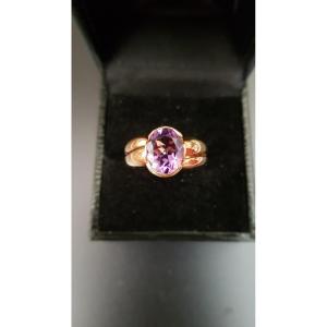 Gold-amethyte Ring