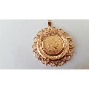 Medallion - Gold Pendant: Napoleon Coin