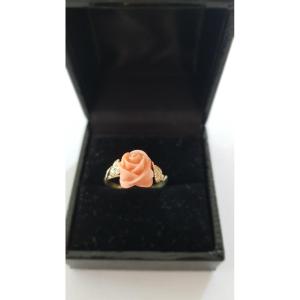 Gold And Coral Ring