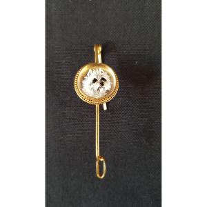 Gold Dog Brooch-bar F. Carter