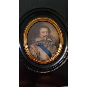 Portrait Miniature:  1er Duc De Luynes